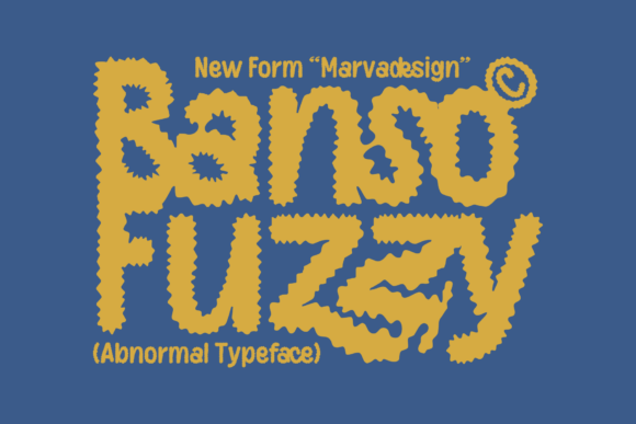 Banso Fuzzy: A Playful Display Font for Bold Visuals