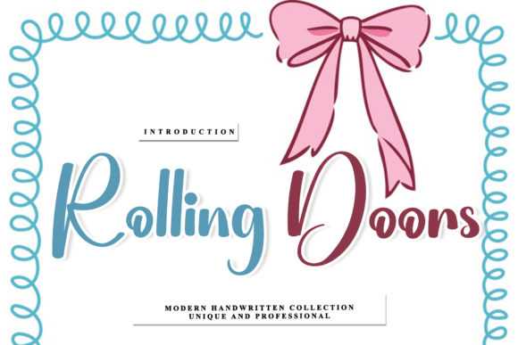 Rolling Doors: A Sweet and Cursive Handwritten Font