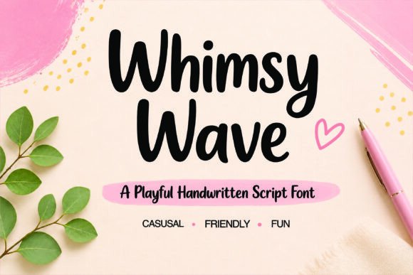 Whimsy Wave: A Playful Script Font for Engaging Branding